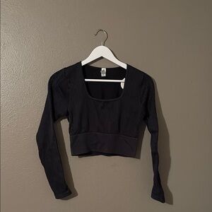 Aerie Long Sleeve Crop Bodysuit